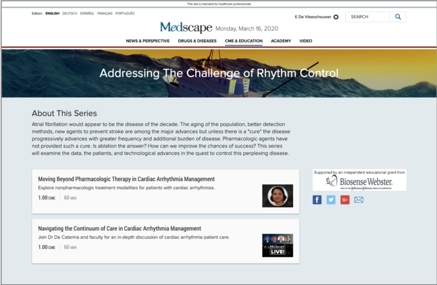 Medscape online medical education