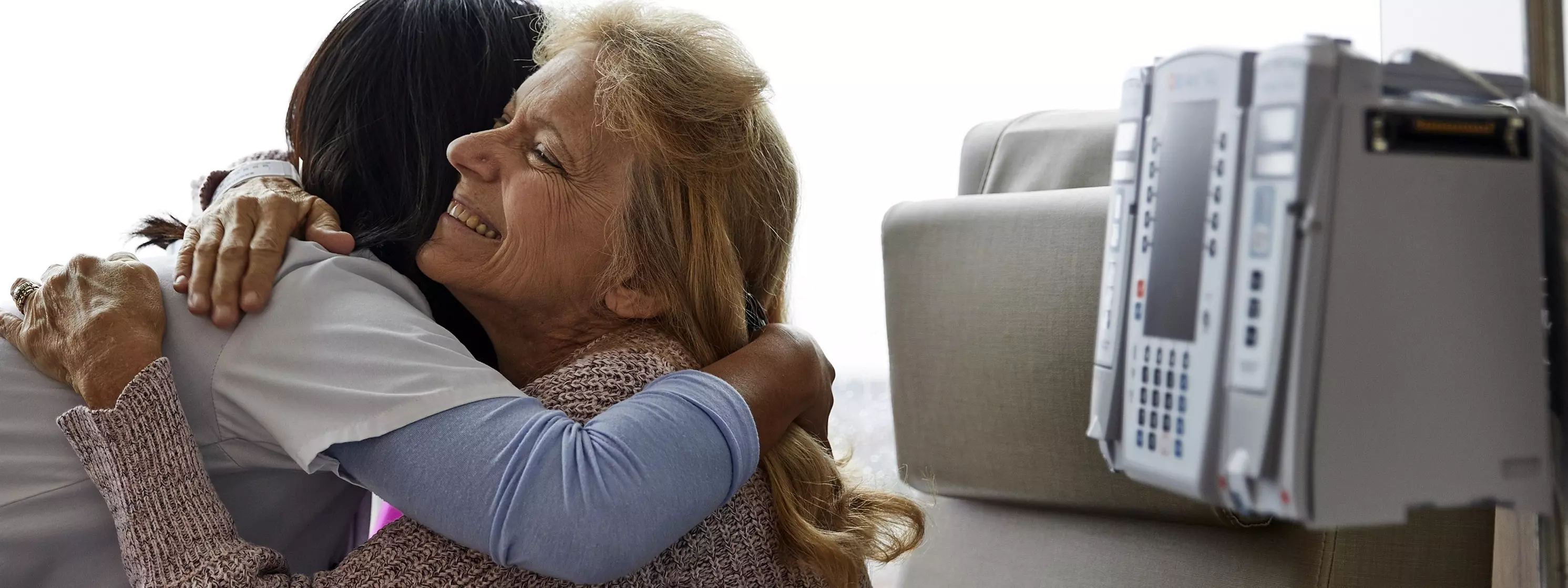 Nurse Hugging to patient